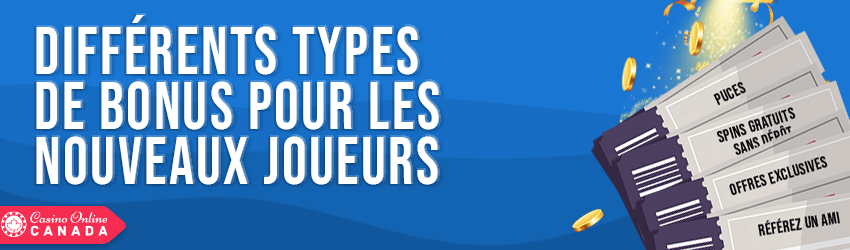 differents types bonus nouveaux joueurs