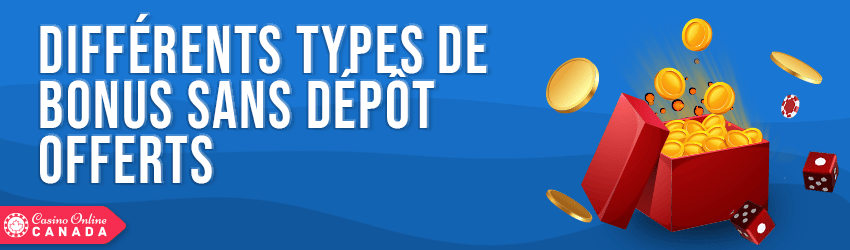 differents types de bonus sans depot offerts