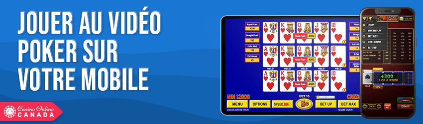 jeux de video poker via applications mobiles