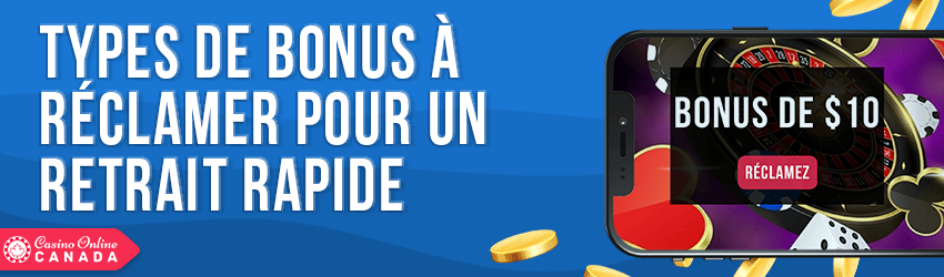 types de bonus à réclamer