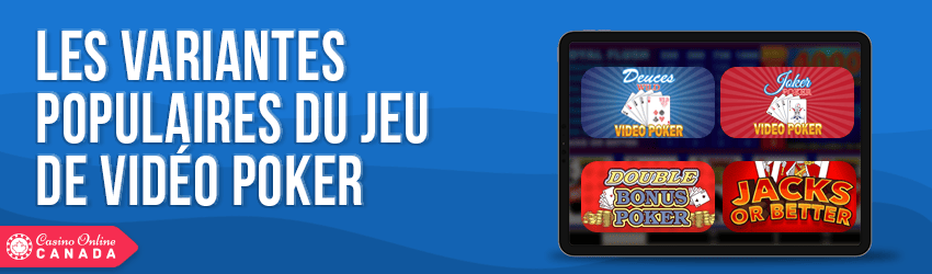 variantes jeu de video poker